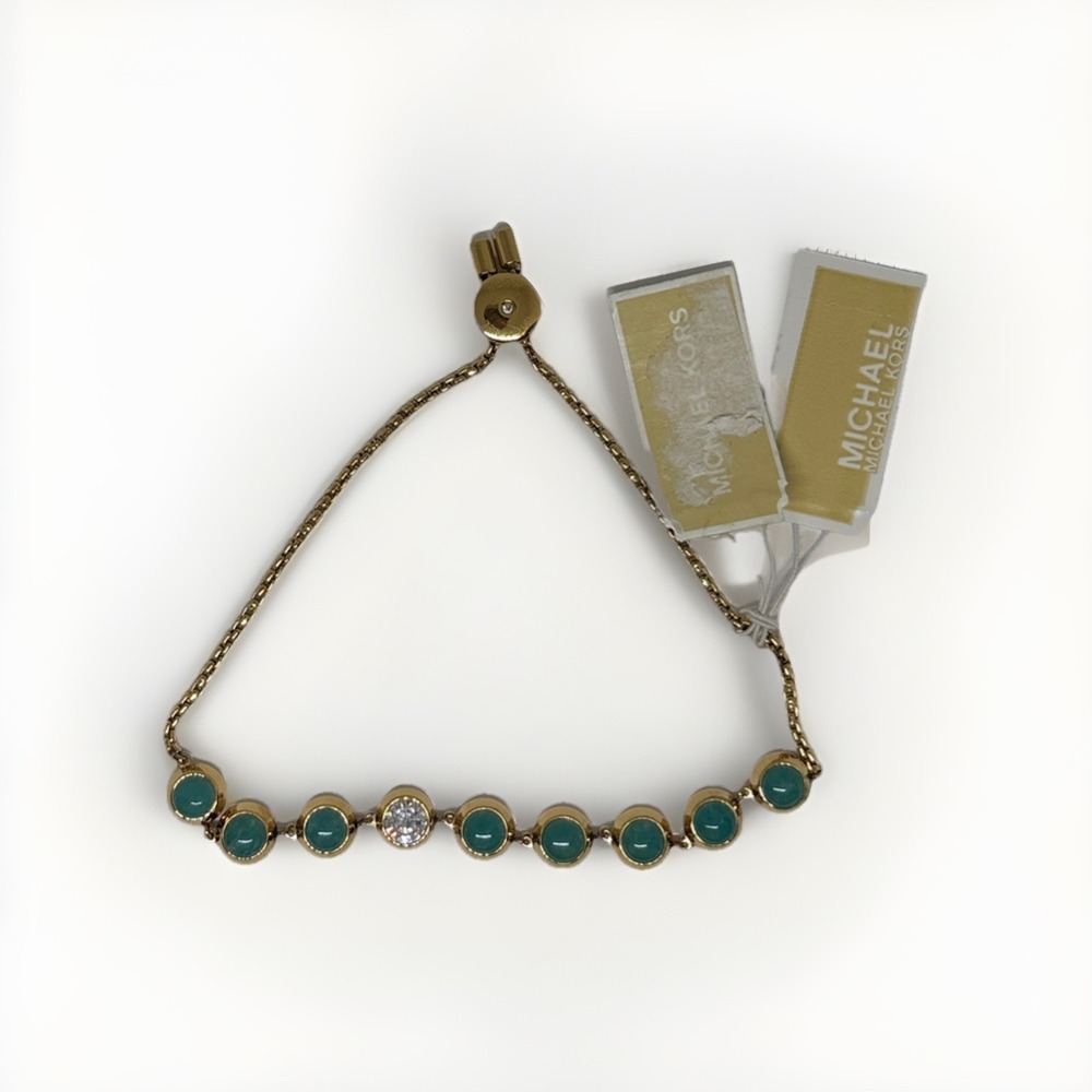 Michael‎ Kors Women's Turquoise Slider Bracelet Easy Opulence MKJ6431710
